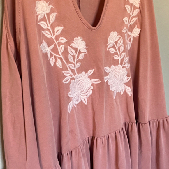 Anthropologie Alya peplum top in soft blush pink Small - Picture 5 of 9